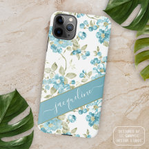Arte Verde de Flores Verde Azul-Salsicha-Teal Pers