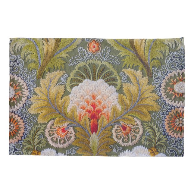 Arte verde de seda do bordado (Verso)