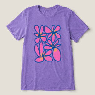 Arte Vestível de Flores Abstratas Funky