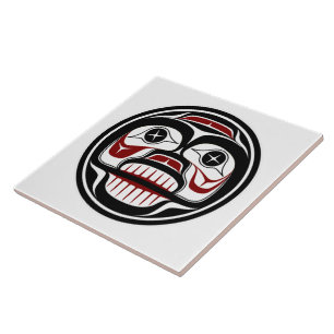 Arte vetorial de caveira chorando indígena america