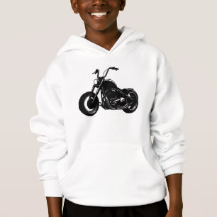 Arte vetorial de motocicleta clássica cruiser pret