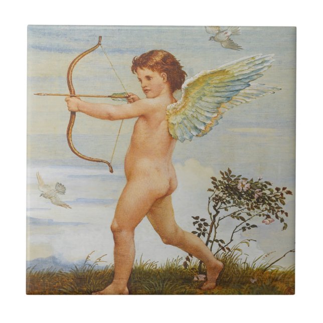 Arte Vintage Cupido com Arco de Walter Crane (Frente)