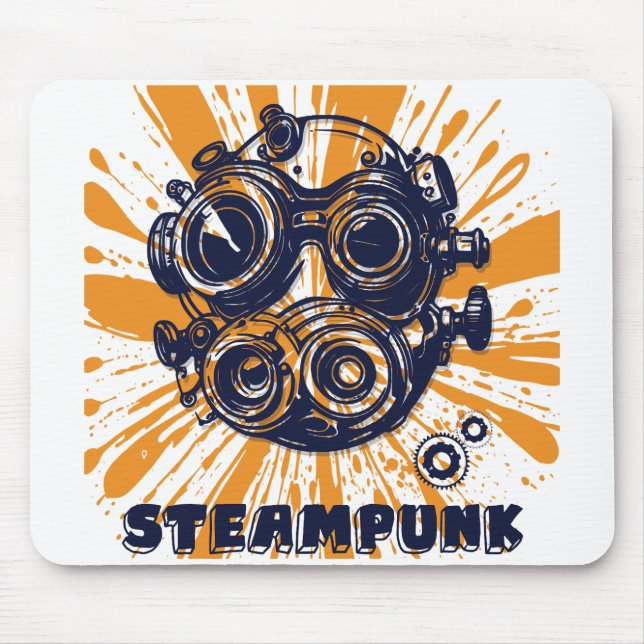 Arte Vintage Steampunk – Mousepad Elegante (Frente)