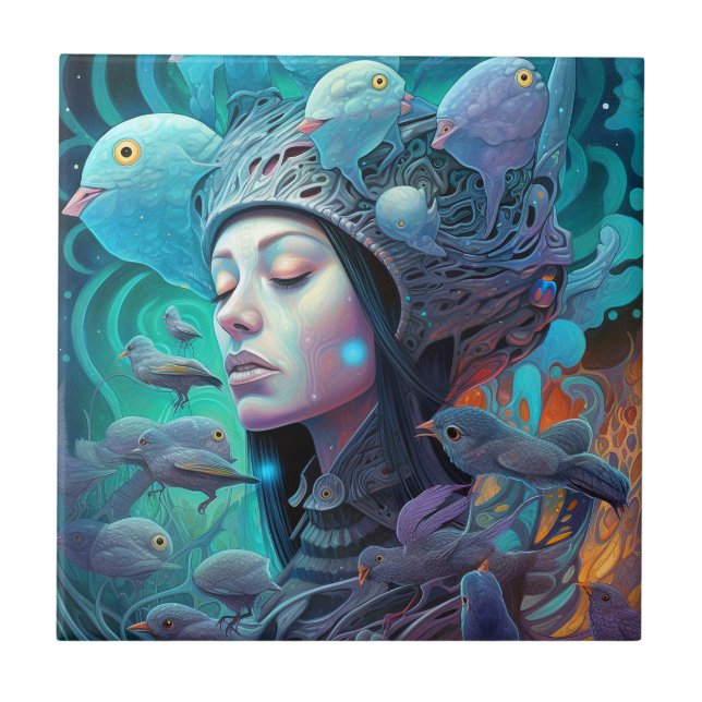 Arte Visionária De Aves Soberanas (Frente)