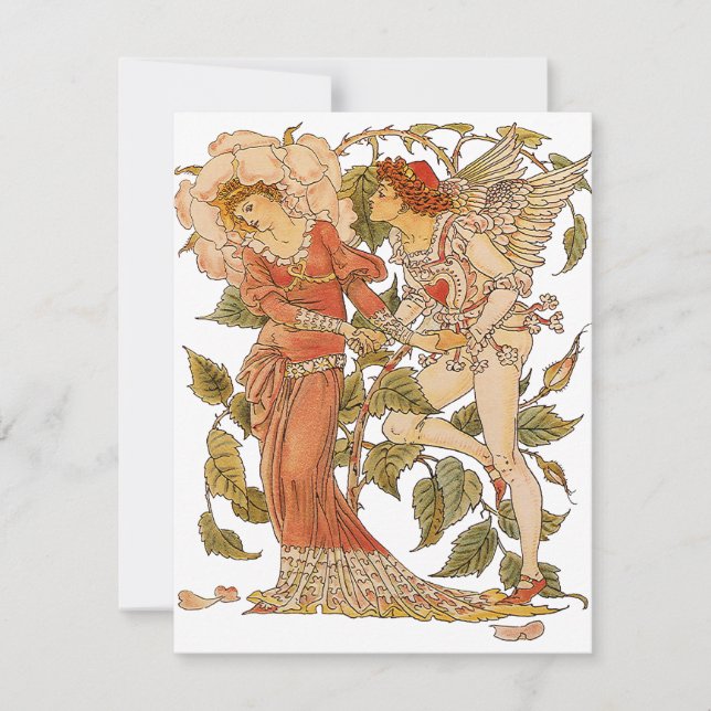 Arte Vitoriana, Rosa por Walter Crane Convite (Frente)