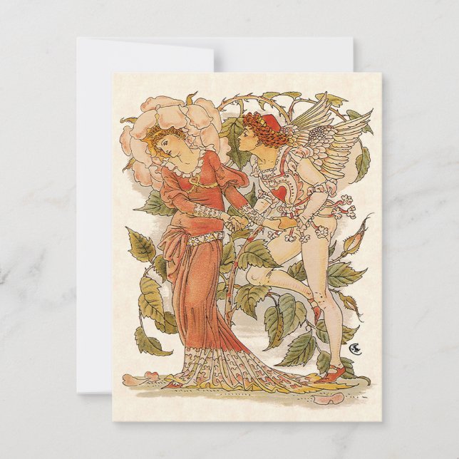 Arte Vitoriano Antigo, Rosa por Walter Crane (Frente)