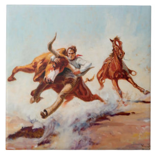 Arte Western “Bull Dogger” por Will James