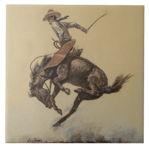 Arte Western “Cavalo Empinando” por Will James