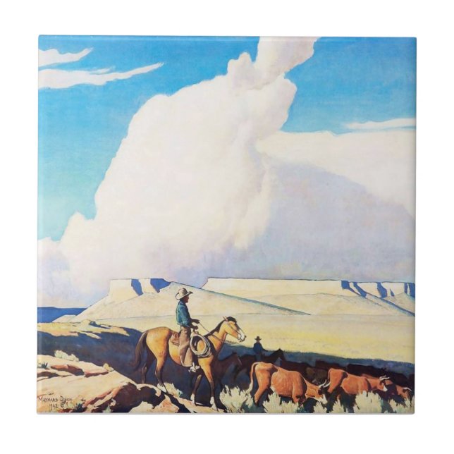 Arte Western “Open Range” por Maynard Dixon (Frente)