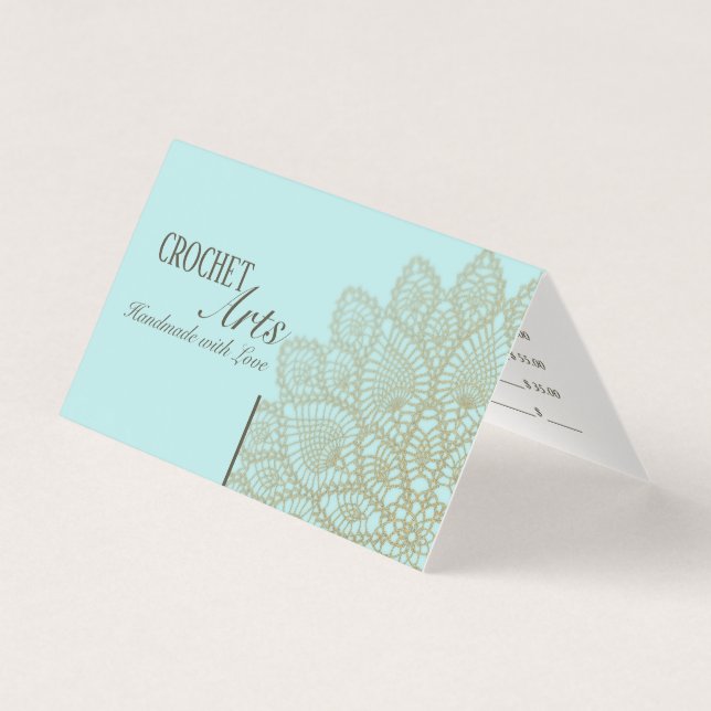 Artes do CROCHET - cartão de visita (Frente)