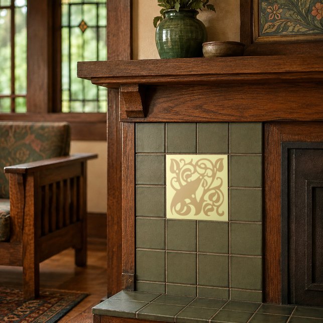 Artes e Ofícios Estilo Craftsman Pássaro na Árvore (Criador carregado)