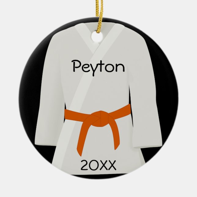 Artes Marciais Ornamento Laranja Belt (Frente)