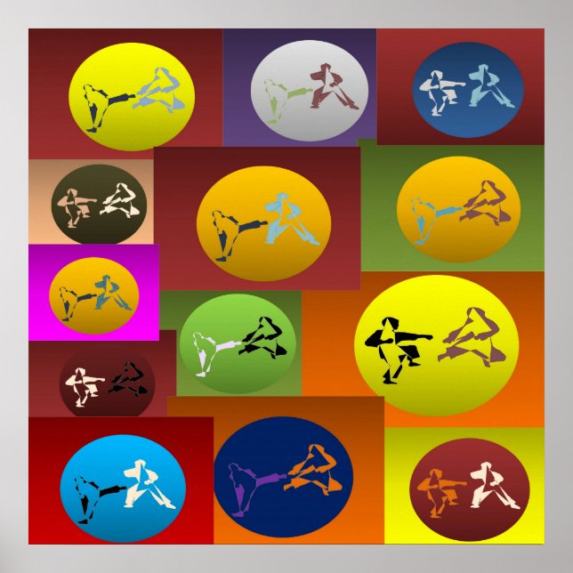 Artes marciais poster impressão karate (Frente)