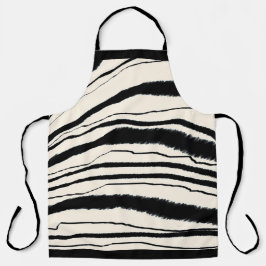 ARTESANATO de chef branco preto ZEBRA STRIPE