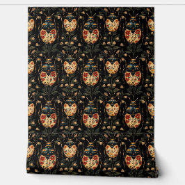 Artesanato de Deco de Arte Negra de Besouros Flora