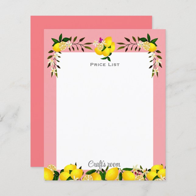 Artesanato de Limão Pêssego (Frente/Verso)