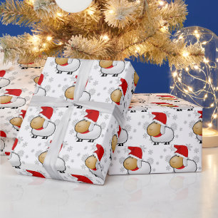 Artesanato de Ovelha de Natal ou Papel de Embrulho