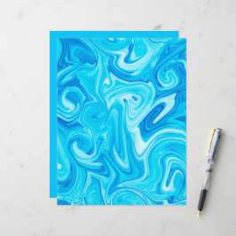 Artesanato de Surfe de Água Moderna com Arte Azul