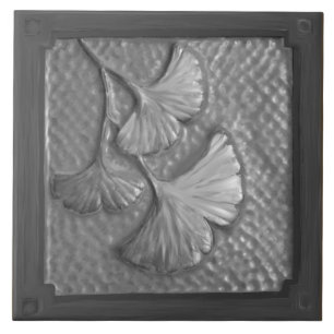 Artesanato Gingko Leaf Silver Azulejo Cerâmico