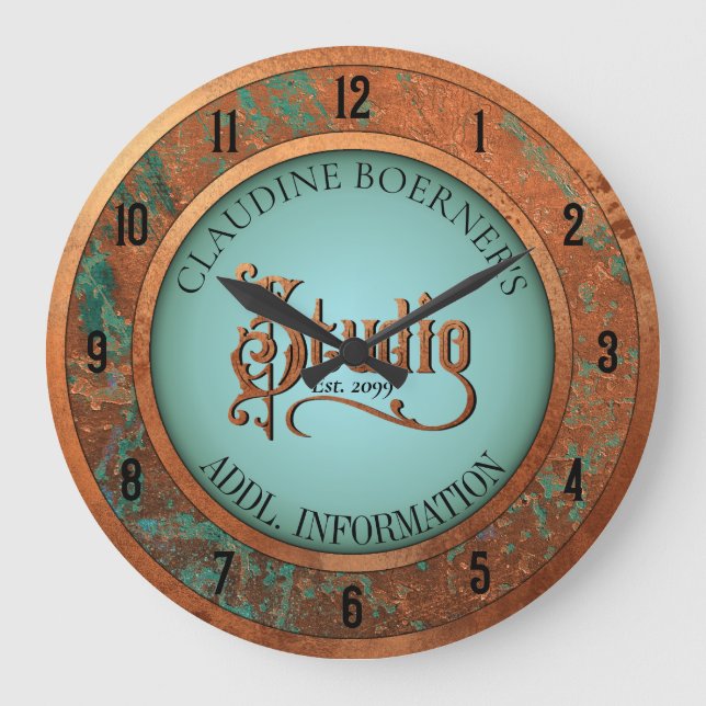 Artesanato Joalharia costurando relógio de parede  (Frente)