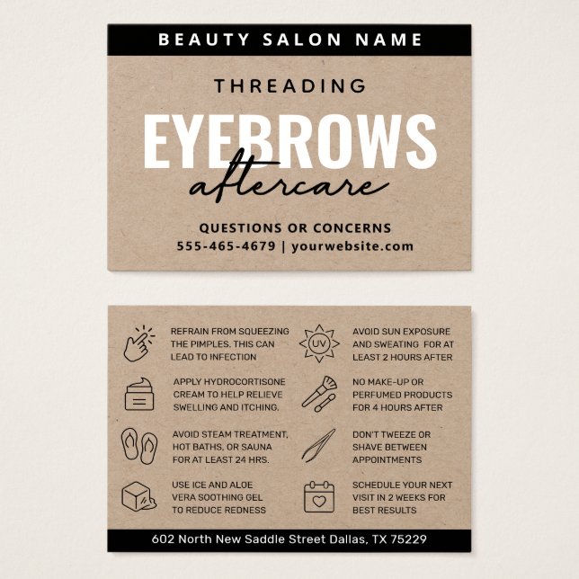 Artesanato Premium, Threading Eyebrow, depois do a (Frente & Verso)