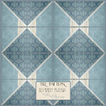Artesão Era Árabe Colagem Vintage Esquerda<br><div class="desc">PADRÃO: NÚMERO IGUAL DE AZULEJOS DO LADO ESQUERDO E DIREITO, . NOTA: RECOMENDAÇÕES DE INSTALAÇÃO ABAIXO. Estes azulejos foram criados de uma grande colagem de um novo trabalho de arte de aquarela por uma artista e designer internacionalmente licenciada, Audrey Jeanne Roberts e vintage Craftsmen era art sketches (e alguns dos...</div>