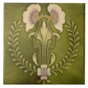 Artesão floral do Majolica de Nouveau Deco da arte