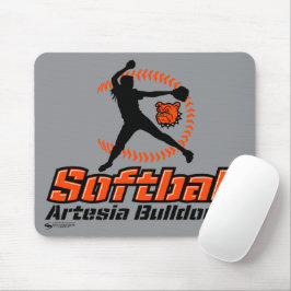 Artesia Bulldog Softball Mouse Pad