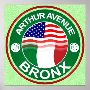 Arthur Ave Bronx - Impressão Poster italiano ameri