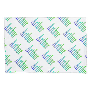 Arthur Name Em Verde E Azul,