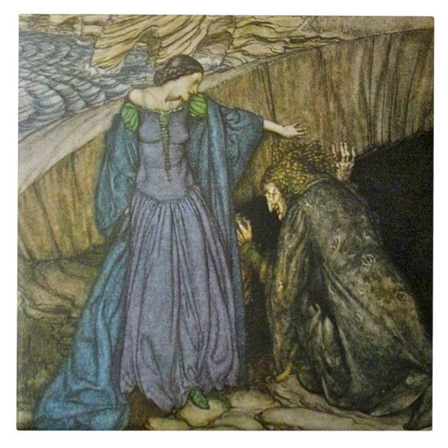 Arthur Rackham Romance do Azulejo cerâmico do Rei  (Frente)