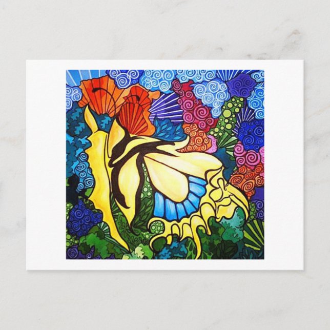 Artichks artísticos num cartão postal (borboleta A (Frente)