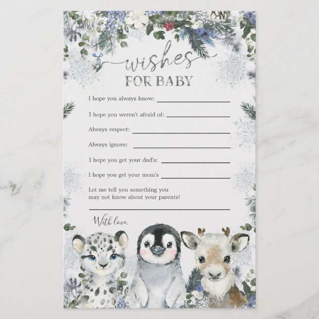 Ártico Animal Winter Onederland Deseja Bebê (Frente)