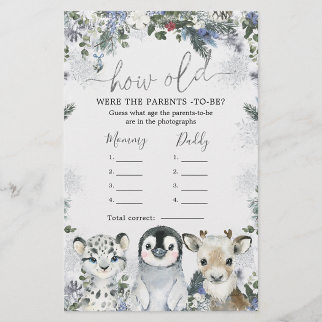 Ártico Animal Winter Onederland Quantos Pais Velho (Frente)