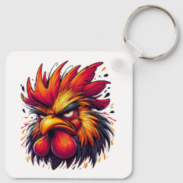 "Artie Angry Rooster" Chaveiro de Alumínio
