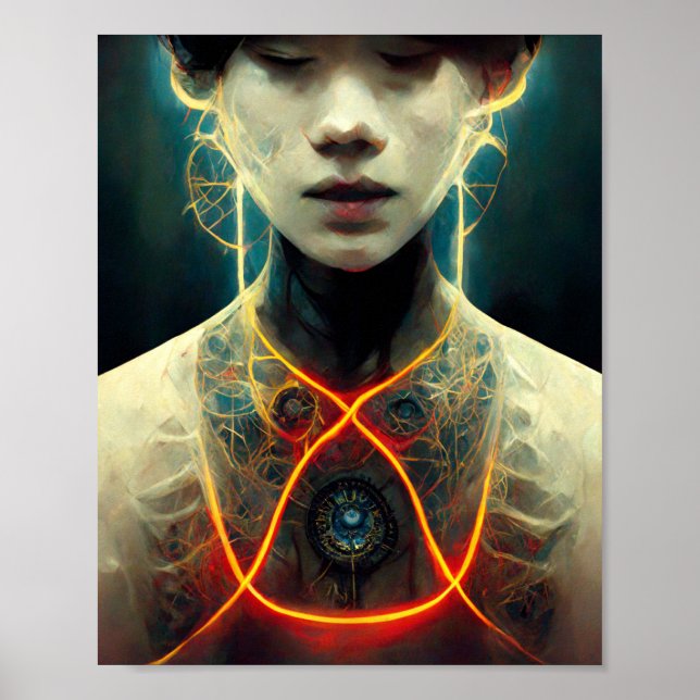 Artificial Life 5 Science Fiction Art Poster (Frente)