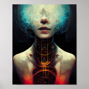 Artificial Life Science Fiction Art Poster