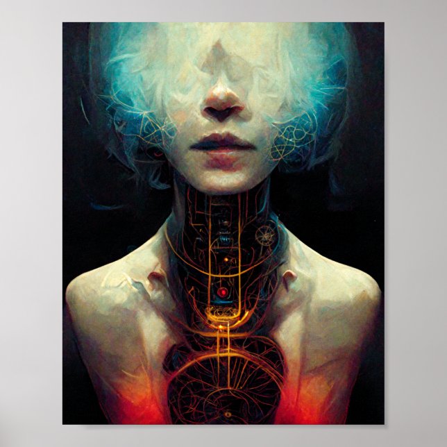 Artificial Life Science Fiction Art Poster (Frente)