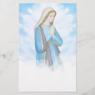 Artigos de papelaria abençoados da Virgem Maria