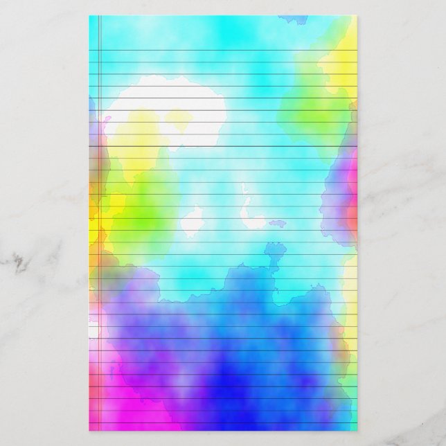 Artigos de papelaria alinhados aguarela (Frente)