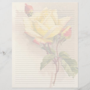 Artigos de papelaria alinhados florais do