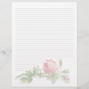 Artigos de papelaria alinhados florais do
