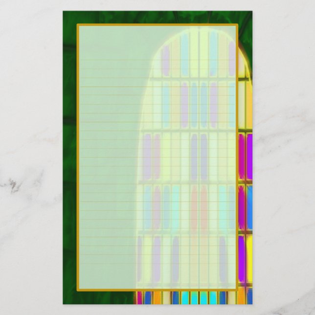 Artigos de papelaria alinhados multa da janela II (Frente)