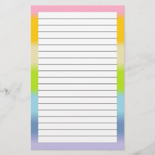Artigos de papelaria alinhados Pastel