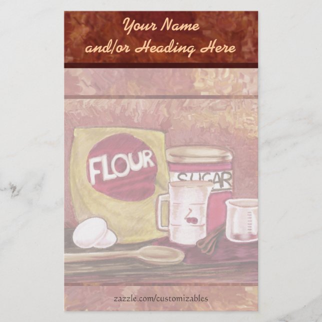 Artigos de papelaria antiquados do cozinheiro (Frente)