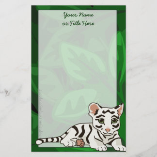 Artigos de papelaria brancos de Cub de tigre
