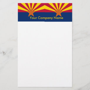 Artigos de papelaria com a bandeira da arizona
