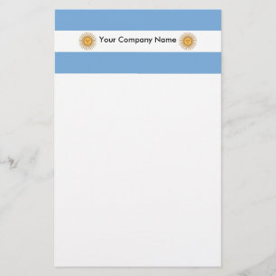 Artigos de papelaria com a bandeira de Argentina