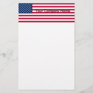 Artigos de papelaria com a bandeira dos Estados