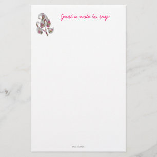 Artigos de papelaria com rosebuds